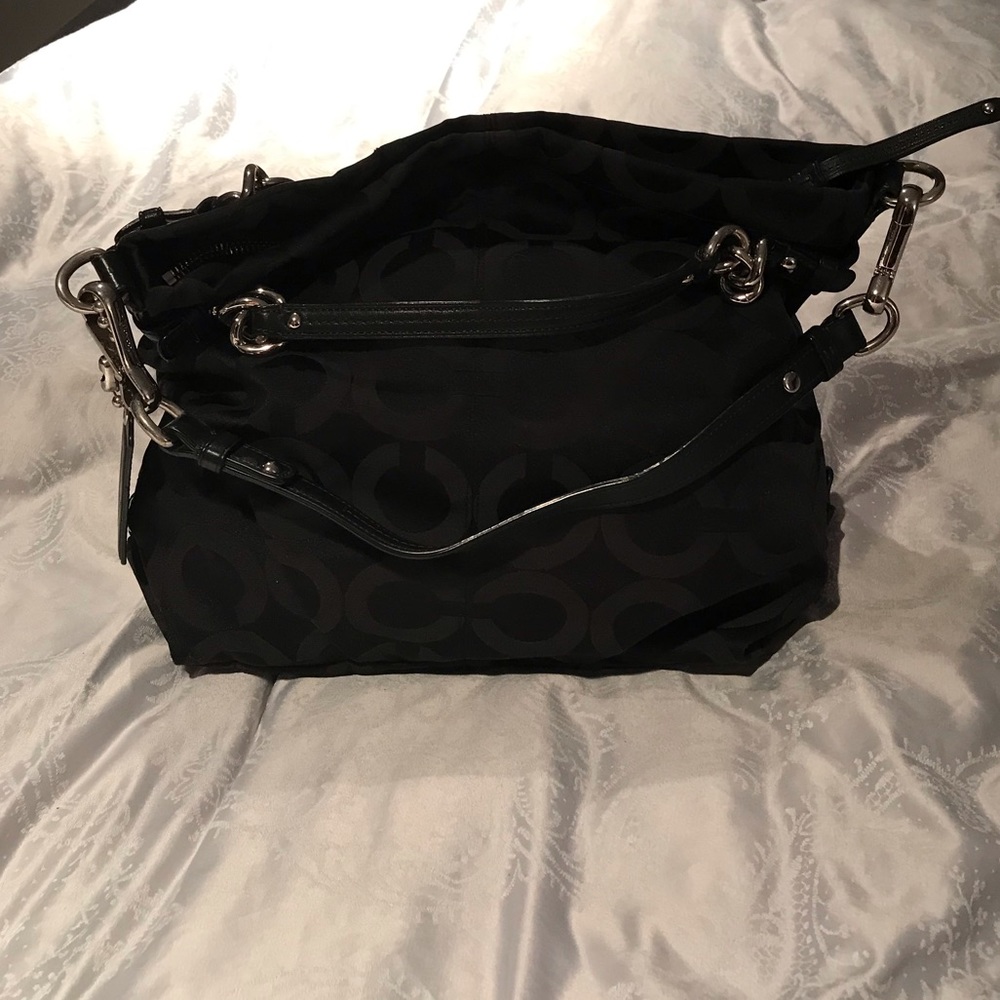 Black coach handbag